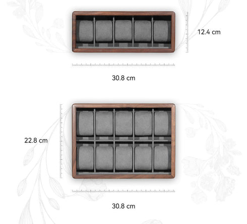 Porta Orologi in legno Noce 5 Unità | Gioiellitosti.it
