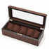 Porta Orologi Uomo – Scatola in Legno 5 Posti Top in Vetro | Gioiellitosti.it
