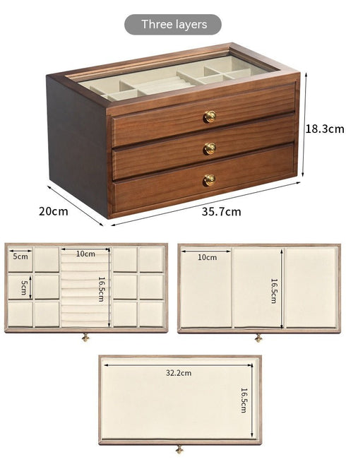 Portagioie da Comò in Legno Multi Cassetto | Gioiellitosti.it