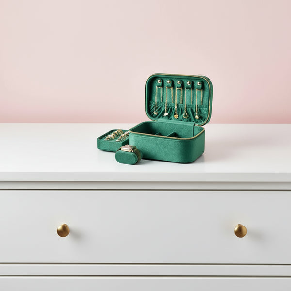 Portagioie velluto da viaggio vari colori