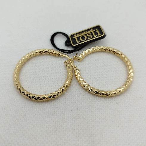 Orecchini cerchio oro giallo 18 kt 2.70 gr