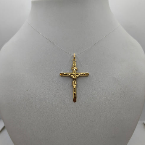 Crocifisso oro 18 kt Cristo in rilievo 1.70 gr