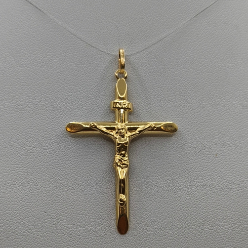 Crocifisso oro 18 kt Cristo in rilievo 1.70 gr