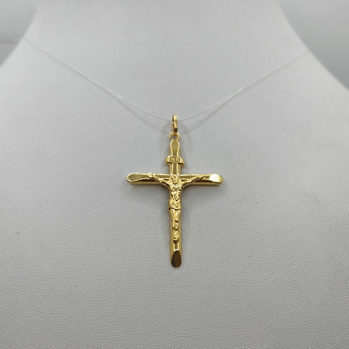 Crocifisso oro 18 kt Cristo in rilievo 1.70 gr