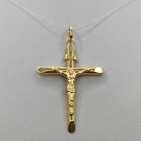 Crocifisso oro 18 kt Cristo in rilievo 1.70 gr