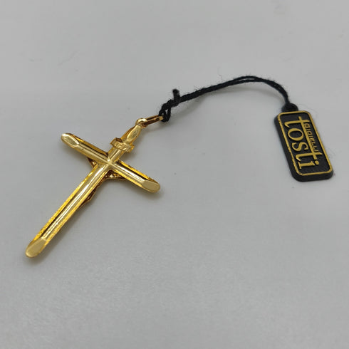Crocifisso oro 18 kt Cristo in rilievo 1.70 gr