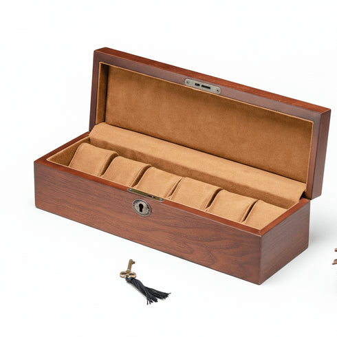 Scatola Porta Orologi in Legno di Frassino – 6 Posti | Gioiellitosti.it