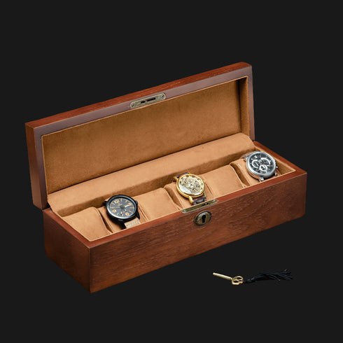Scatola Porta Orologi uomo Legno Frassino 6 Posti | Gioiellitosti.it