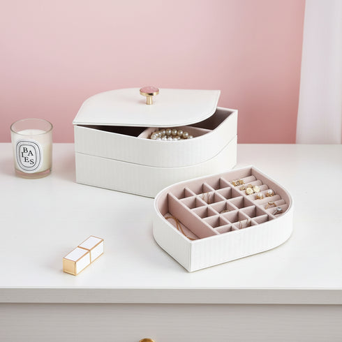 Scatola Portagioie in Pelle 3 cassetti | Gioiellitosti.it