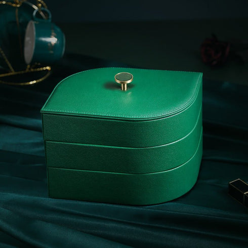 Scatola Portagioie in Pelle 3 cassetti | Gioiellitosti.it