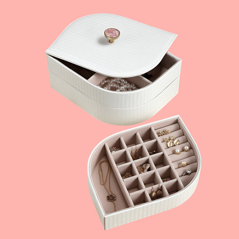 Scatola Portagioie in Pelle 3 cassetti | Gioiellitosti.it