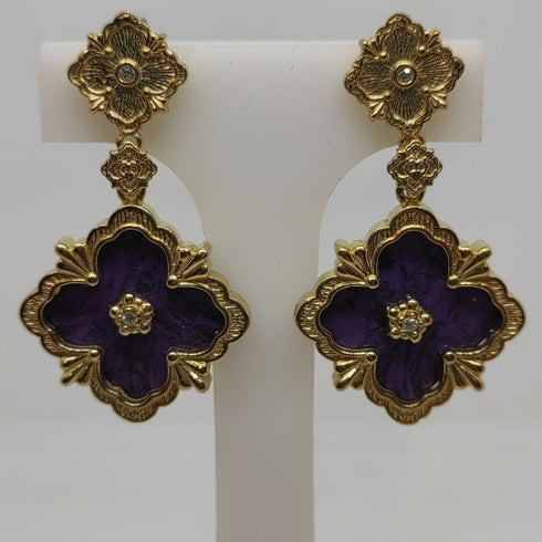 Orecchini Pendenti piastra di Jasper Argento 925 Vitiello | Gioiellitosti.it