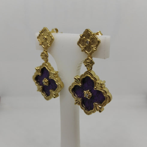 Orecchini Pendenti piastra di Jasper Argento 925 Vitiello | Gioiellitosti.it