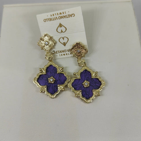 Orecchini Pendenti piastra di Jasper Argento 925 Vitiello | Gioiellitosti.it