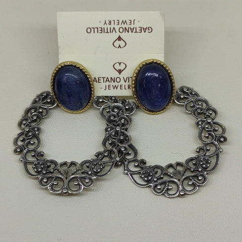 Orecchini Pendenti Cianite blu Argento 925 Vitiello Jewelry | Gioiellitosti.it