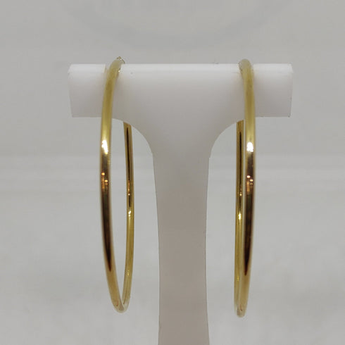 Orecchini oro 18 kt Donna cerchio liscio 3,70 gr | Gioiellitosti.it