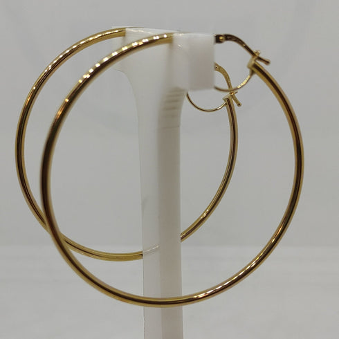 Orecchini oro 18 kt Donna cerchio liscio 3,70 gr | Gioiellitosti.it