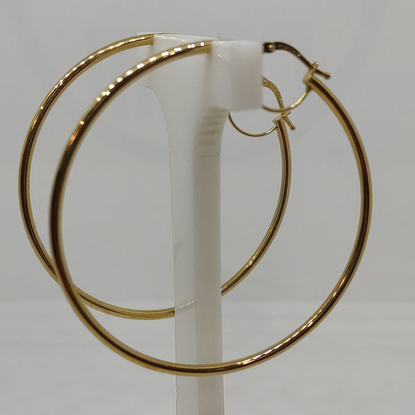 Orecchini oro 18 kt Donna cerchio liscio 3,70 gr | Gioiellitosti.it