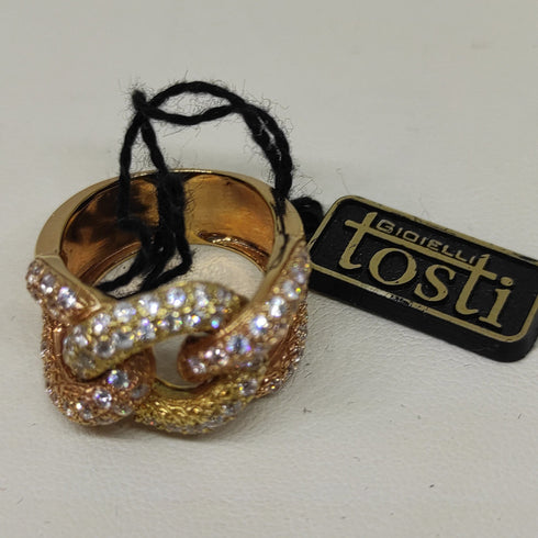 Anello a fascia con brillanti oro 18k 10,00 gr | Gioiellitosti.it