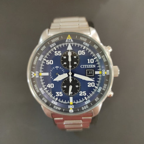 Citizen Eco Drive Aviator Crono CA0690-88L Acciaio Blu | Gioiellitosti.it