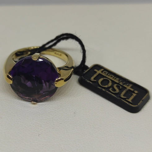 Anello donna oro 18 kt pietra Ametista 8,1 gr | Gioiellitosti.it