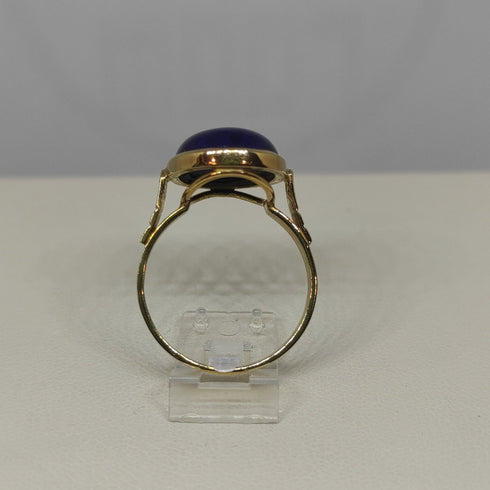 Anello donna oro 18 kt pietra lapislazzuli blu 5,3 gr | Gioiellitosti.it