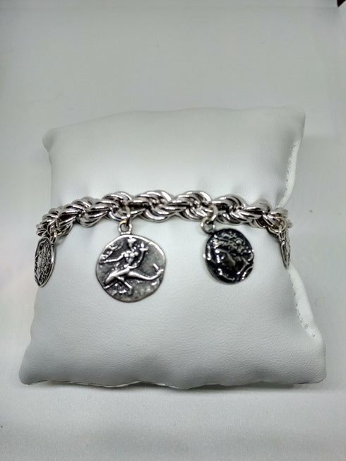 Bracciale argento 925 Donna ciondoli monete SUALI' Monete BM1837 | Gioiellitosti.it