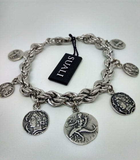 Bracciale argento 925 Donna ciondoli monete SUALI' Monete BM1837 | Gioiellitosti.it