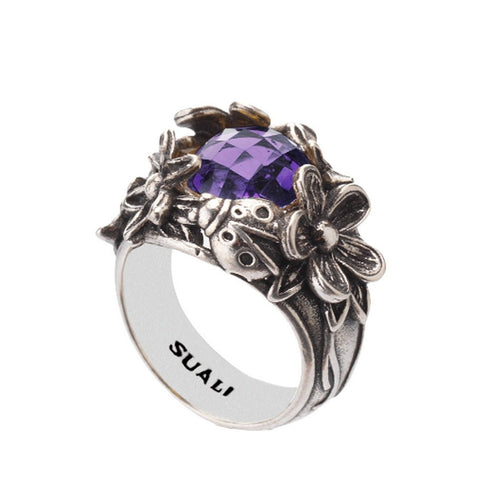 Anello Argento 925 Ametista SUALI BM2672/2/14 Primavera | Gioiellitosti.it