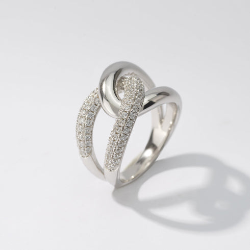 Anello Argento 925 Fascia Zirconi Gioielli Mabina 523181 | Gioiellitosti.it