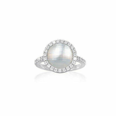 Anello Mabina 523061 pietra madreperla argento zirconi | Gioielli Tosti