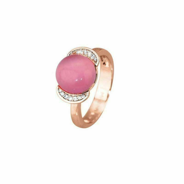 Anello Argento 925 Pietra Rosa Mabina 523047 | Gioiellitosti.it