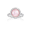 Anello Argento Pietra madreperla rosa zirconi Mabina 523062 | Gioiellitosti.it