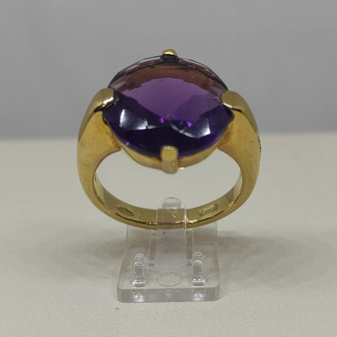 Anello donna oro 18 kt pietra Ametista 8,1 gr | Gioiellitosti.it