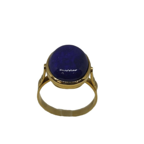 Anello donna oro 18 kt pietra lapislazzuli blu 5,3 gr | Gioiellitosti.it