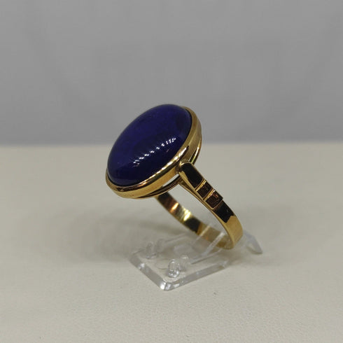Anello donna oro 18 kt pietra lapislazzuli blu 5,3 gr | Gioiellitosti.it