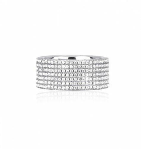 Anello Fascia Argento Zirconi Gioielli Mabina 523085 | Gioiellitosti.it