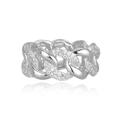 Anello fascia intrecciata Mabina 523170 Argento 925 Zirconi | Gioiellitosti.it