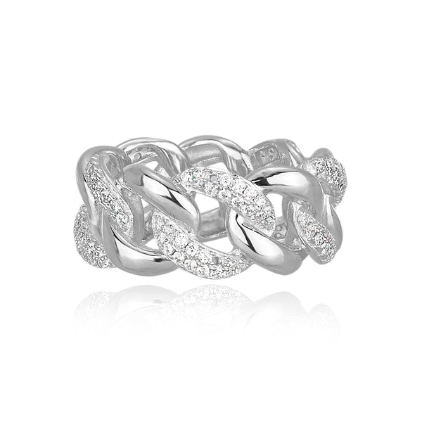 Anello fascia intrecciata Mabina 523170 Argento 925 Zirconi | Gioiellitosti.it