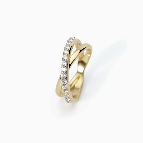 Anello fascia Kim Mabina 523278 Argento 925 dorato | Gioiellitosti.it