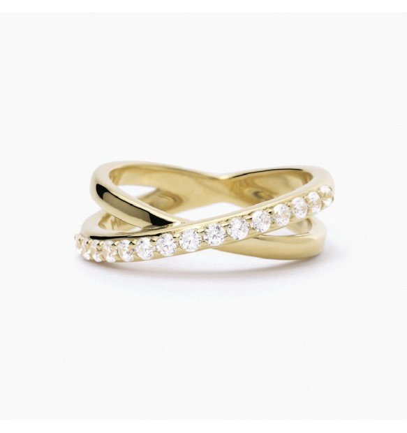 Anello fascia Kim Mabina 523278 Argento 925 dorato | Gioiellitosti.it