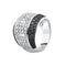 Anello fascia larga argento e zirconi bianchi e neri 2Jewels 223035 | Gioiellitosti.it