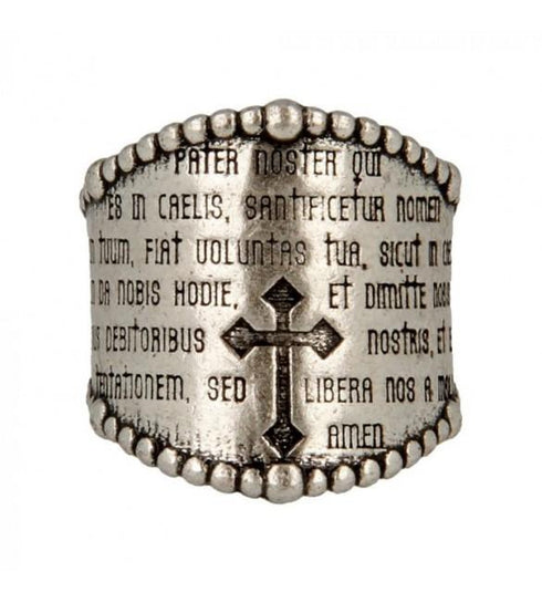 Anello in ottone fascia larga con preghiera PIETRO FERRANTE 2864 | Gioiellitosti.it