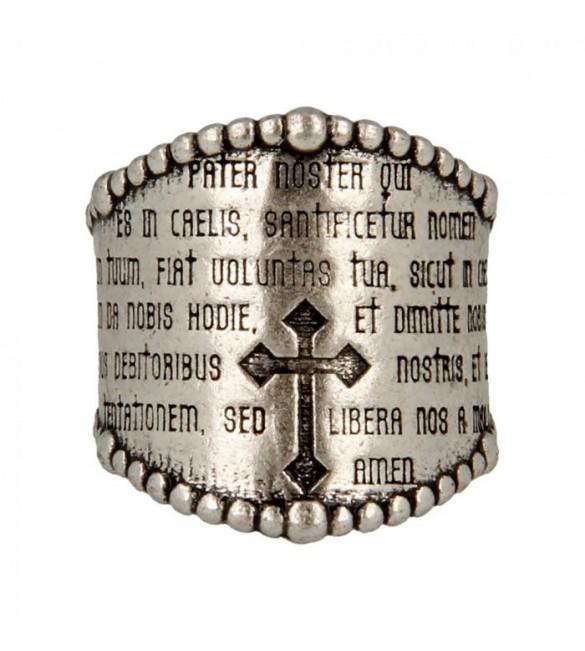 Anello in ottone fascia larga con preghiera PIETRO FERRANTE 2864 | Gioiellitosti.it