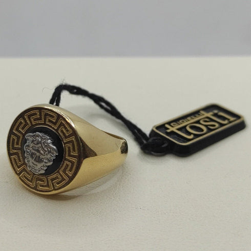 Anello oro 18 kt Donna chevalier con medaglione 5,9 gr | Gioiellitosti.it