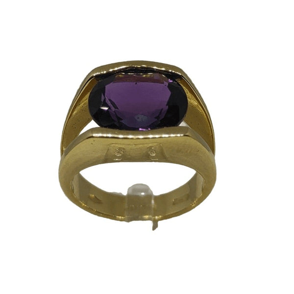 Anello oro 18 kt donna con pietra Ametista 8,6 g | Gioiellitosti.it