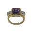 Anello oro 18 kt donna con pietra Ametista e zirconi bianchi | Gioiellitosti.it