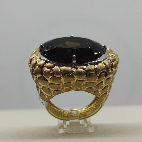 Anello oro 18 kt donna con pietra Topazio 12,20 g | Gioiellitosti.it
