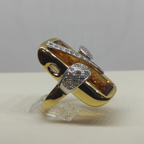 Anello oro 18 kt donna con pietra Topazio 13,20 g | Gioiellitosti.it