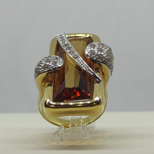Anello oro 18 kt donna con pietra Topazio 13,20 g | Gioiellitosti.it